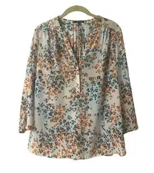 NYDJ Not Your Daughter’s jeans blouse floral print Small