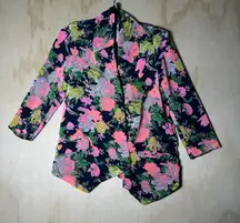 Cartonnier Floral Blazer Jacket | Vibrant Neon Botanical Print | Anthropologie