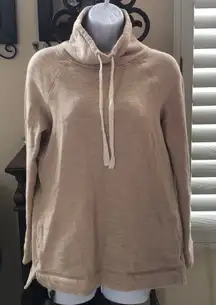 J crew mock drawstring neck‎ tan knit sweatshirt