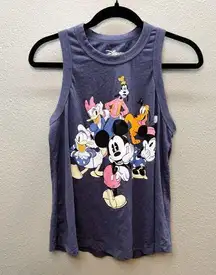 Mickey and Friends Characters Blue Racerback Tank - Medium