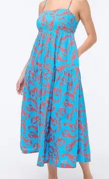 NWOT J. Crew factory lobster Midi Dress Sz 12