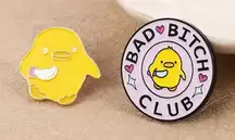 Set Of Two Enamel Unique Animal Cartoon‎ Pins