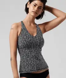 Athleta Triangle Tankini Top Black and White
Size M