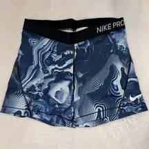 Nike Pro Dri Fit Spandex in Blue Marble Large