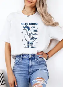 Silly Goose on the loose western country funny  unisex softstyle tee
