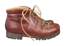 Vtg Vasque Highlander Leather Hiking Boots Women's 8.5M Vibram Italy‎ Gorpcore