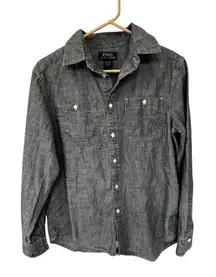 Polo by Ralph Lauren Men's Charcoal Button-Down Shirt