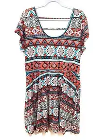 Western Aztec Stretchy Dress 3X