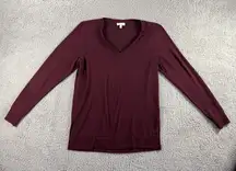 Lucky Brand Sweater Women Small Oversized V‎ Neck Long Sleeve Pullover