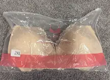 Peach front closure light padded bra