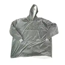 The Comfy Original Oversized Microfiber & Sherpa Wearable Blanket Gray One Size
