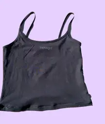 Reworked y2k style cropped cami tank top with ‘HOWDY’ in rhinestones 🔥