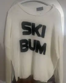 Wooden ships Ski Bum block letter oversized sweater Size s/m