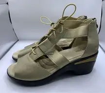 Jambu Women's Jbu Coco Encore Synthetic Memory Foam Insole Wedge Sandal 9M Gold