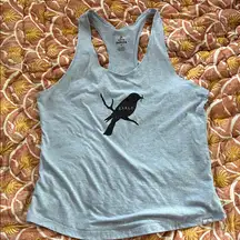 Prana early bird gets the worm print tank top racer back small organic cotton