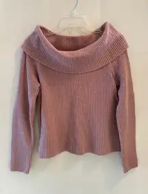 Pink Cowl Neck Sweater