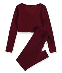 SHEIN SZ S ribbed crop top and leggings set