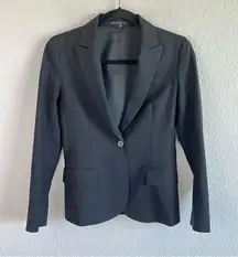 Theory Women’s Gabe B Black Single Button Tailored Suit Jacket Blazer