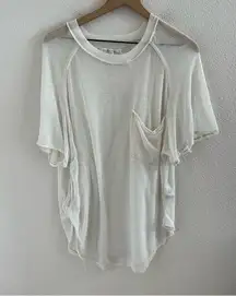 Free People  We the Free Kyoto Shirt Sheer Heavy Distressed Boho Oversized XS