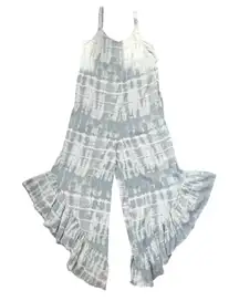 Japna Tie Dye Jumpsuit Ruffle‎ Hem Sleeveless Casual XS