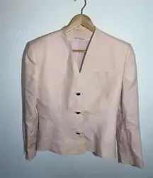 Rare Vintage Gianni  100% Silk Made In Italy Pink Blazer ( 8 )