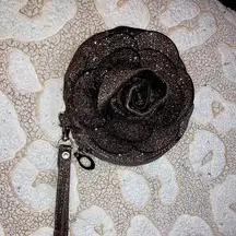 Sparkly Flower Wristlet