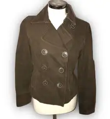 Vintage Y2K  brown waist length pea coat.