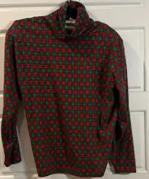 Club classics vintage Christmas turtleneck with shoulder pads Large