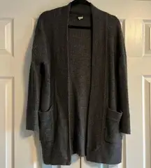 J.Crew  Dark Grey Cardigan Open Sweater with Pockets