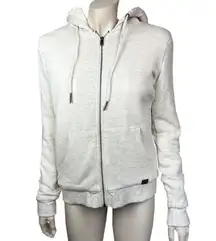 Roxy  Light‎ Gray/Ivory Sherpa Lined Hooded Jacket