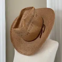 AMERICAN HAT CO. Houston Genuine Hemp Rope Hat Western Cowboy Size 7 1/8