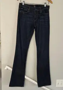 Else Mini Boot Cut Dark Jeans Size 28 Y2K Stretch Long 33.25”
