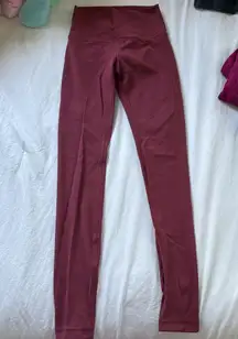 Lululemon Maroon Leggings 25"