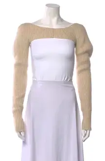 Danielle Guizio Bateau Bolero Sweater Cashmere Wool Size Large