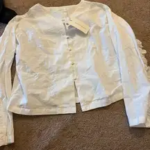 NWT commense white blouse small