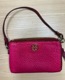 Tory Burch Pink Leather Wristlet 