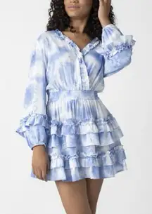 Cake For Dinner Meadow Dress in Sky‎ Blue Burst Tie Dye Sz M