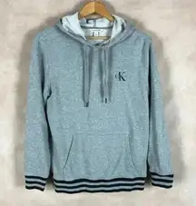 CALVIN KLEIN JEANS Gray Logo Hoodie Size SMALL
