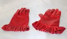 Van Raalte Red Leather Gloves