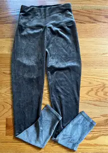 Aerie offline gray velour leggings size small short