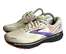 Brooks Ghost 14 Running athletic Shoes  Womens Sz 10 M (B) White/Purple