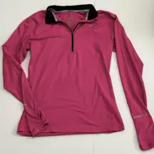 Nike Dri-Fit Element 1/2 Zip Pullover Top Womens Size Small Pink Solid Running
