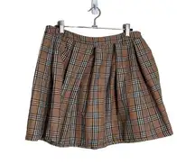 Hot Topic Academia Brown Plaid Mini Skirt Medium