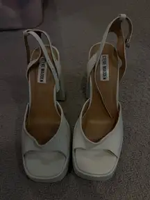 Steve Madden Women’s White Platform Heels