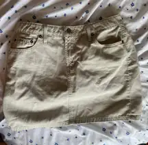 Khaki mini skirt