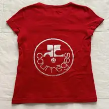 Red Courreges Tee Shirt Size 38