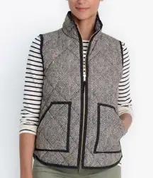 J.Crew  size L double zipper down/feather quilted puffer vest w/pockets