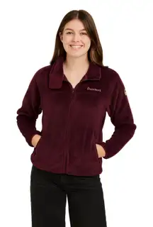 Bearpaw Fleece Jacket Women's Size XS Burgundy Outwear