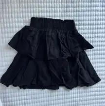 Princess Polly Black Ruffle Skirt