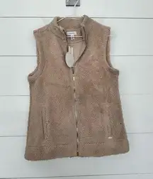 Calvin Klein Women’s Small Tan Fuzzy Vest New